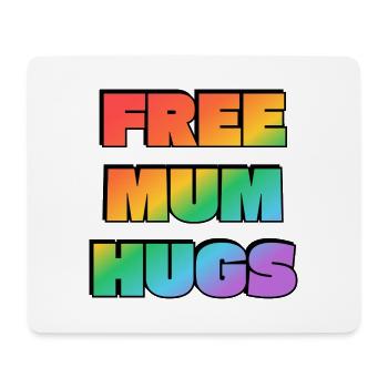 Kostenlose Mama-Umarmungen Regenbogentext LGBT-PRIDE - Mousepad (Querformat) - Weiß - Vorne