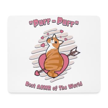ASMR CAT - Mousepad (Querformat) - Weiß - Vorne