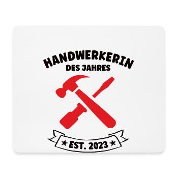 Handwerkerin Des Jahres 2023 Abschluss Azubive - Mousepad (Querformat) - Weiß - Vorne