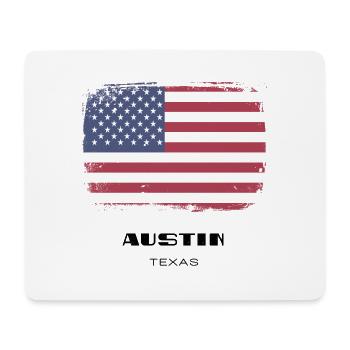 Austin, Texas, États-Unis - Tapis de souris (format paysage) - blanc - Devant