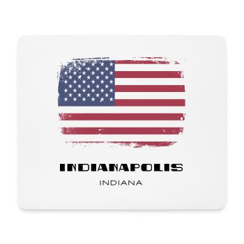 Indianapolis, Indiana, États-Unis - Tapis de souris (format paysage) - blanc - Devant