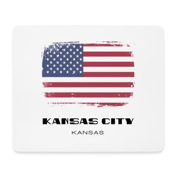 Kansas City, Kansas, USA - Mouse Pad (horizontal) - white - Front