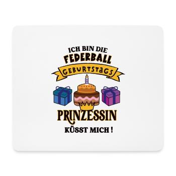 Federballerin Geburtstag Spielerin Geb Federball - Mousepad (Querformat) - Weiß - Vorne