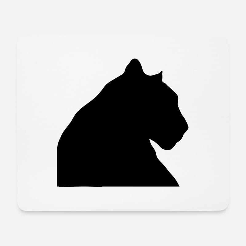 Panther - Mousepad (Querformat) - Weiß