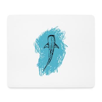 Whale sketch - Mouse Pad (horizontal) - white - Front