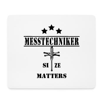 Measurement technician Size Matters Black - Mouse Pad (horizontal) - white - Front