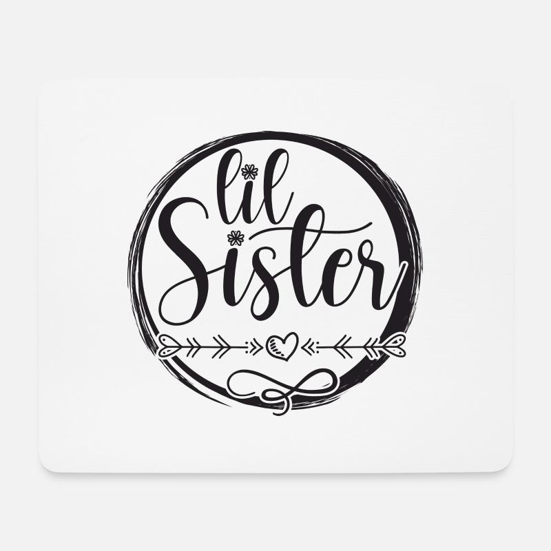 Kleine Schwester - Mousepad (Querformat) - Weiß