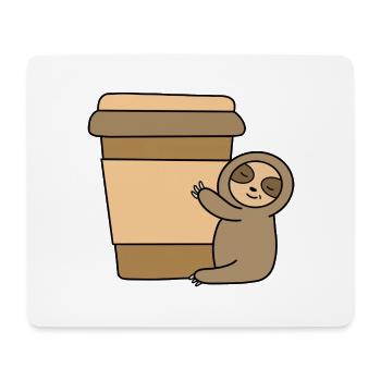 Coffee Sloth. - Mouse Pad (horizontal) - white - Front
