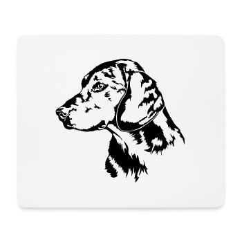 ALPINE DACHSBRACKE Portrait de chien Wilsigns - Tapis de souris (format paysage) - blanc - Devant