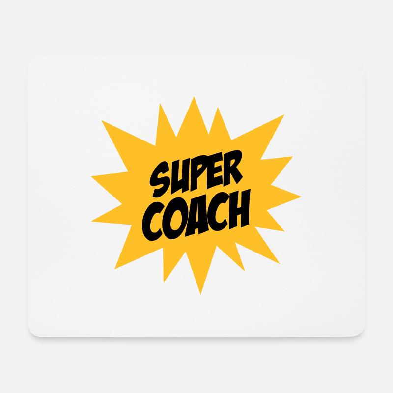 Super Coach - Mousepad (Querformat) - Weiß