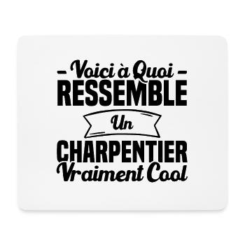 Voici À Quoi Ressemble Un Charpentier Cool - Tapis de souris (format paysage) - blanc - Devant
