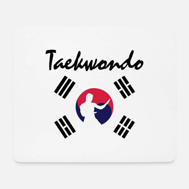 taekwondo - Tapis de souris (format paysage) - blanc