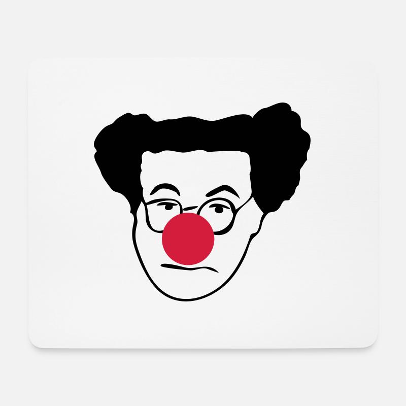 COLUCHE - Tapis de souris (format paysage) - blanc