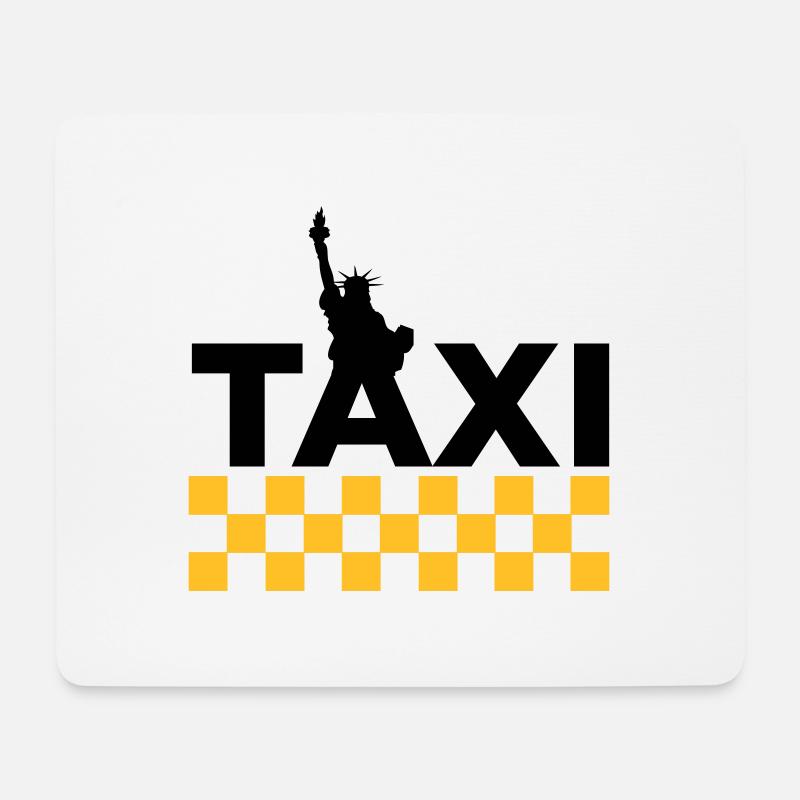New York Taxi - Mousepad (Querformat) - Weiß