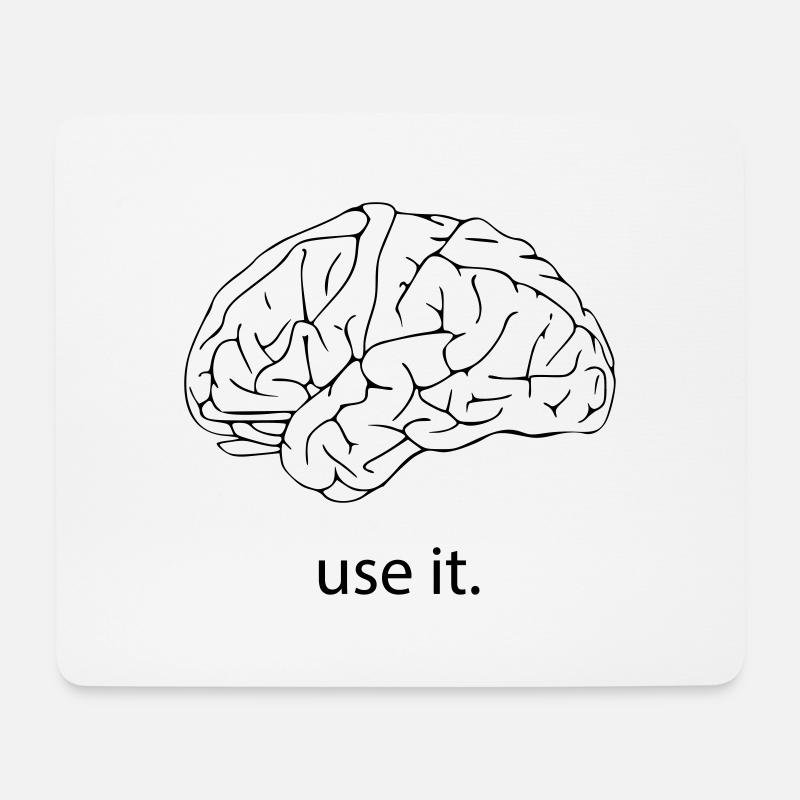 your brain. use it. - Mousepad (Querformat) - Weiß
