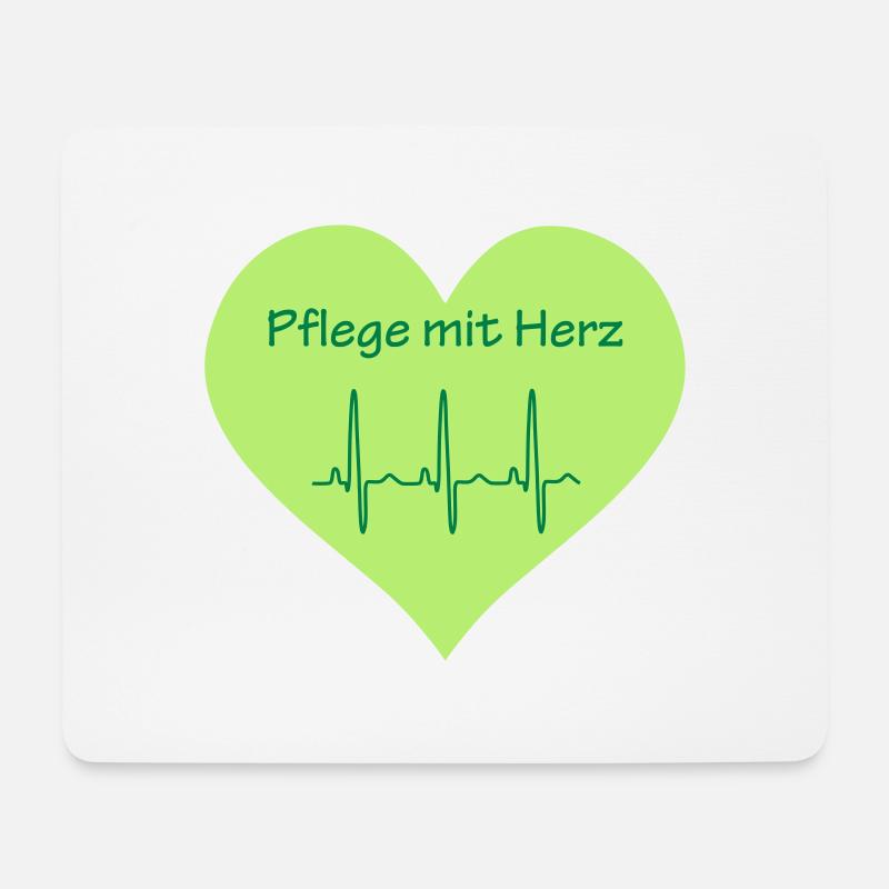 Pflege - Mousepad (Querformat) - Weiß