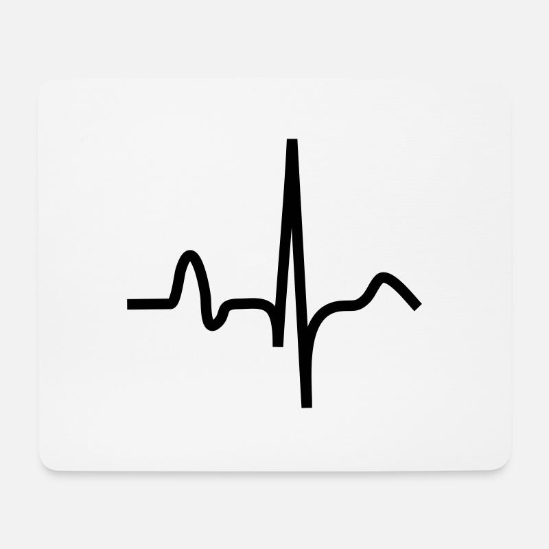 EKG - Mousepad (Querformat) - Weiß