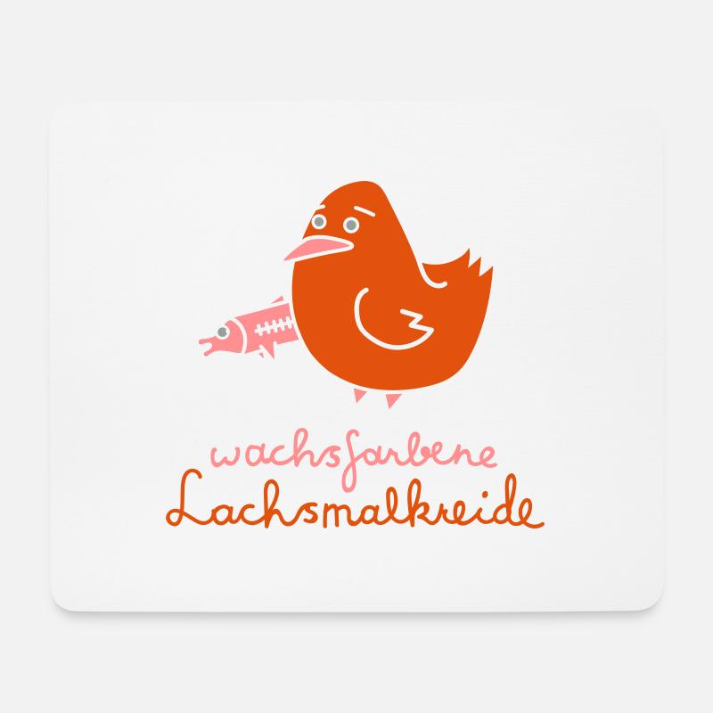 Lachsmalkreide - Mousepad (Querformat) - Weiß