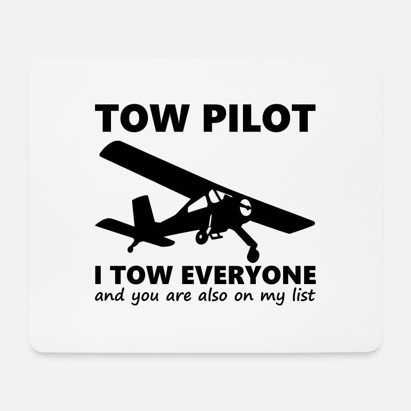 tow pilot schlepppilot wilga - Mousepad (Querformat) - Weiß