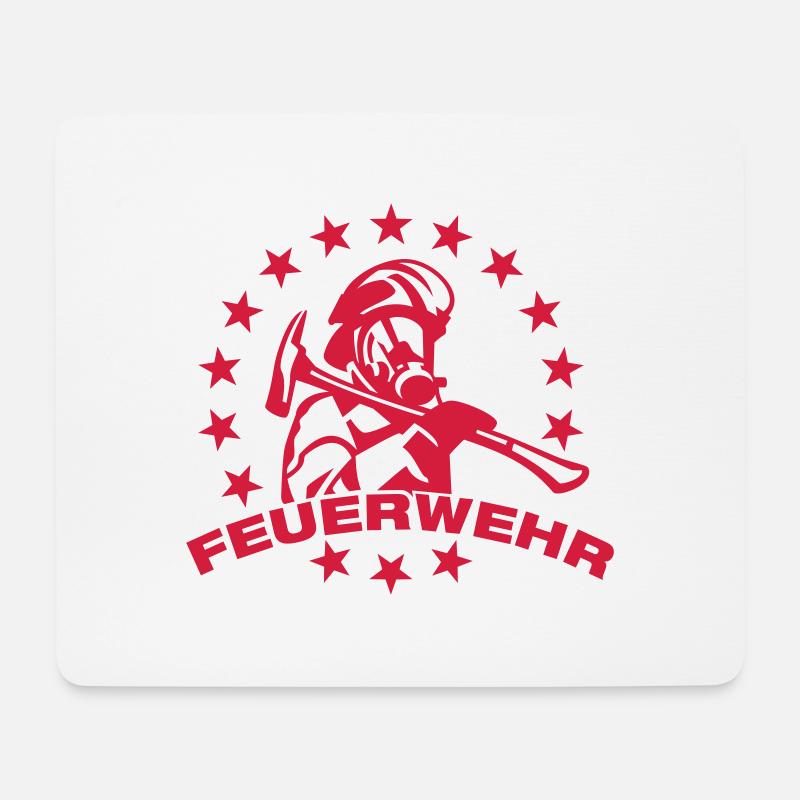FEUERWEHR - Mousepad (Querformat) - Weiß