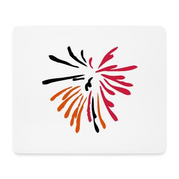 feu artistique musicale - Tapis de souris (format paysage) - blanc - Devant