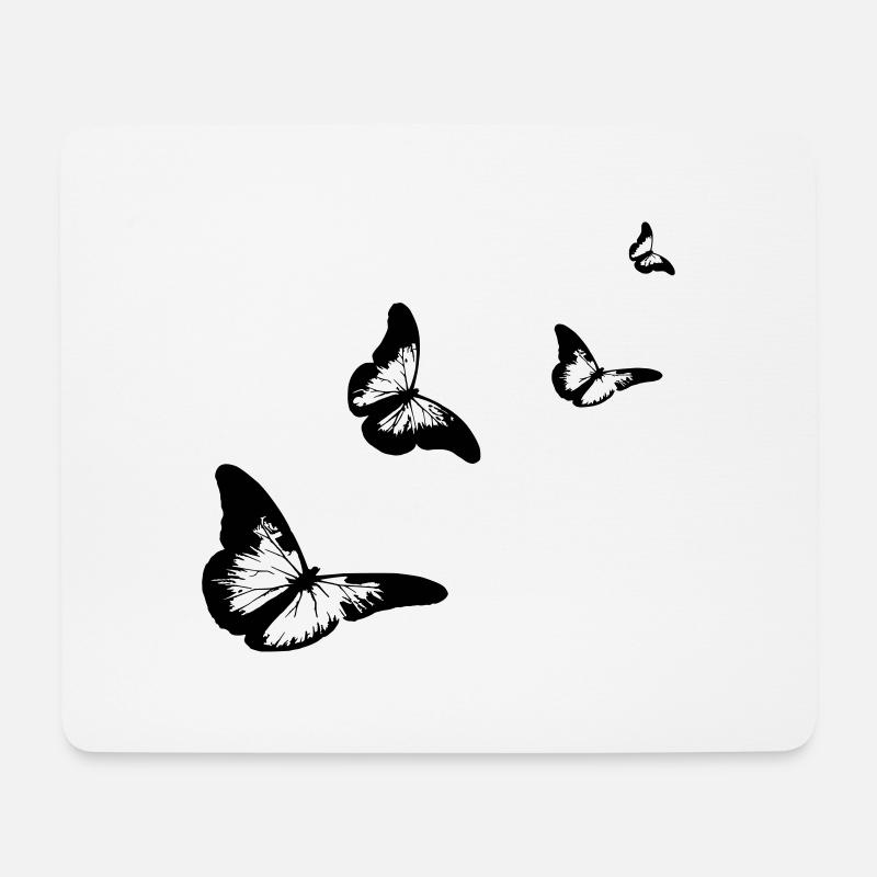 schmetterlinge - Mousepad (Querformat) - Weiß