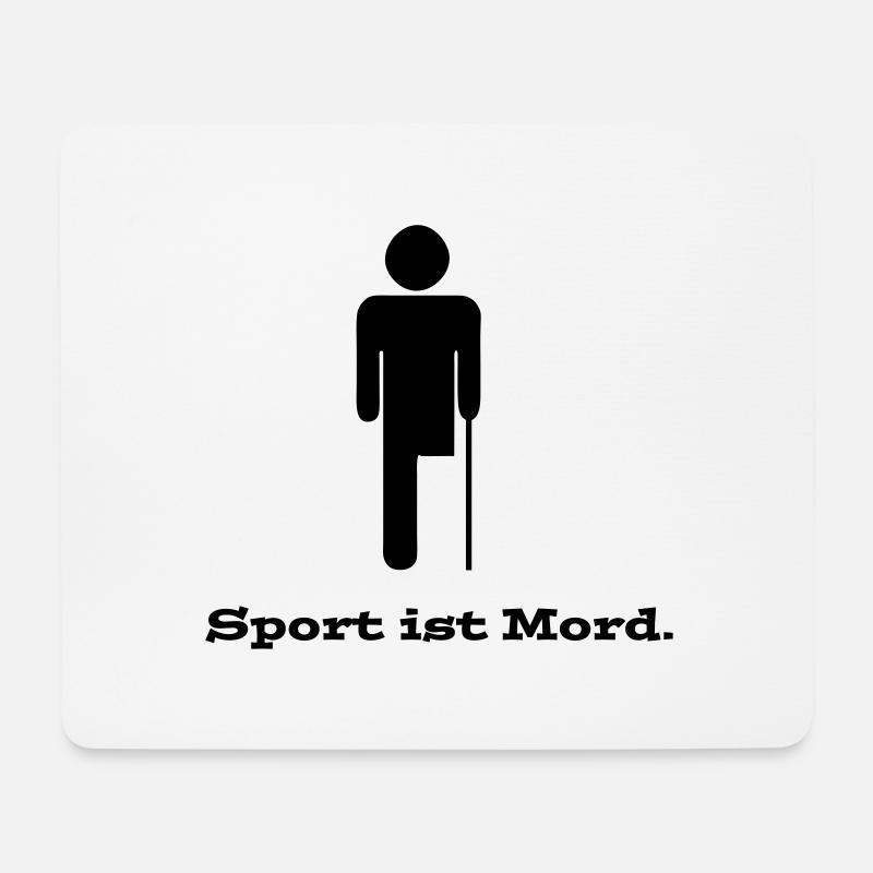 SPORTistMORD - Mousepad (Querformat) - Weiß