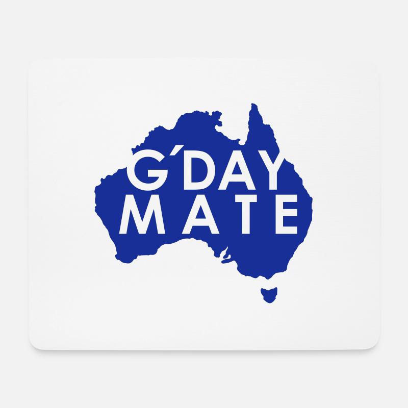 Australia G'Day Mate - Mousepad (Querformat) - Weiß