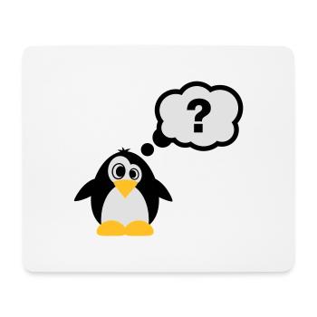 Pinguine Fragezeichen - Mousepad (Querformat) - Weiß - Vorne