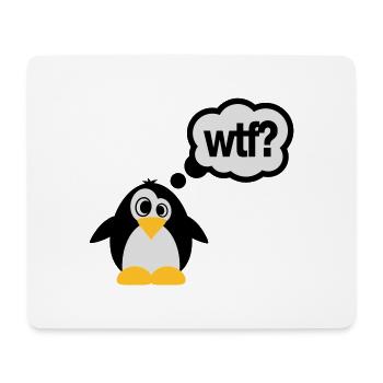 pinguine wtf - Mousepad (Querformat) - Weiß - Vorne