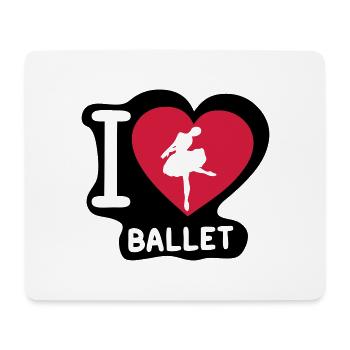 Liebe Herz Herzen Ballett-Tänzerin Dancer1 - Mousepad (Querformat) - Weiß - Vorne