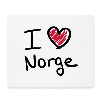 i_love_norge__f2 - Tapis de souris (format paysage) - blanc - Devant