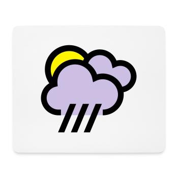 nuageux avec icône de chills icône météo - Tapis de souris (format paysage) - blanc - Devant