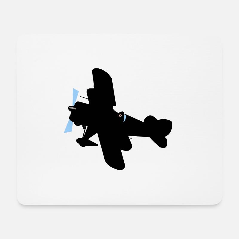 Flugzeug - Mousepad (Querformat) - Weiß