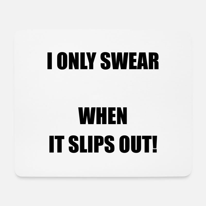 SWEAR - Mousepad (Querformat) - Weiß