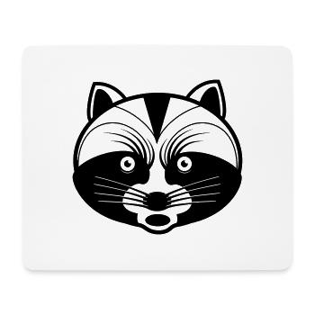 Raccoon mad irritable mood humor bear funny - Mouse Pad (horizontal) - white - Front