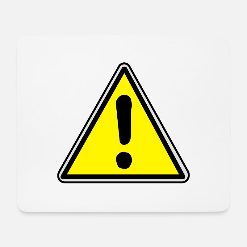 Attention - Mousepad (Querformat) - Weiß