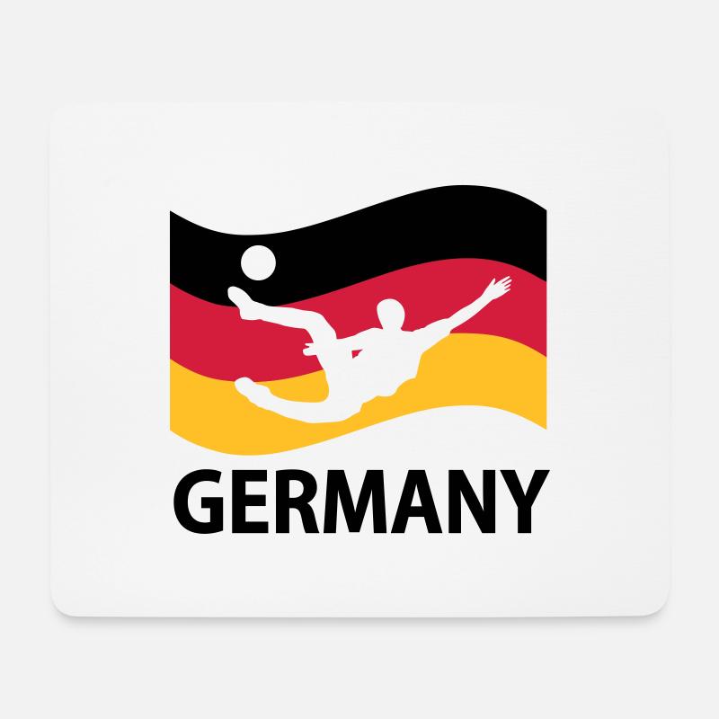 Deutschland Fußball - Mousepad (Querformat) - Weiß