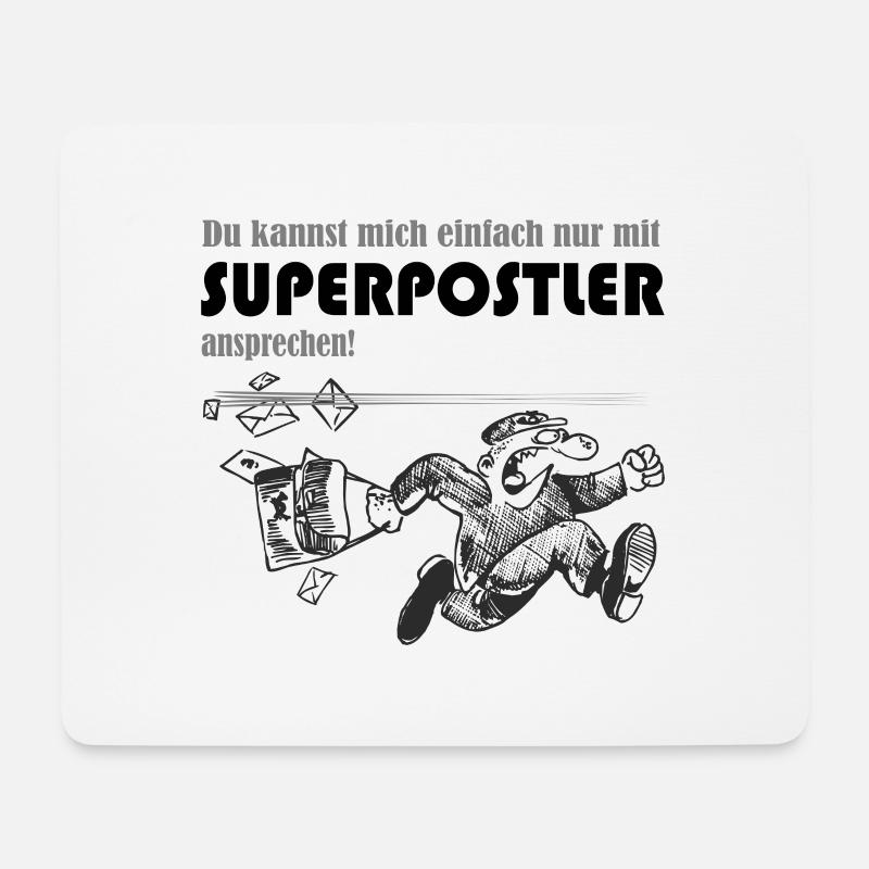 SUPERPOSTLER Briefträger Post Zusteller Postbote - Mousepad (Querformat) - Weiß