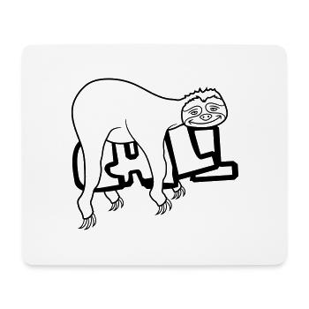chill faultier entspannen muede chillen haengen sc - Mousepad (Querformat) - Weiß - Vorne