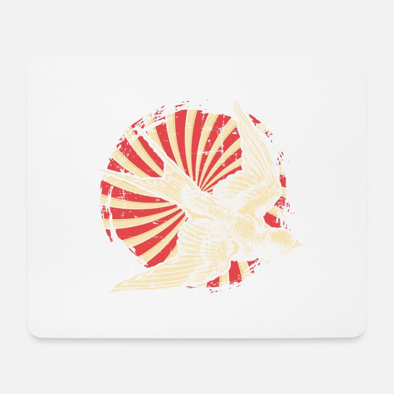 Schwalbe Vogel - Mousepad (Querformat) - Weiß