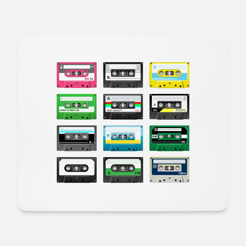 Cassettes vintages - Mousepad (Querformat) - Weiß