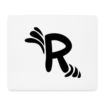 Letter R & Pattern - Mouse Pad (horizontal) - white - Front