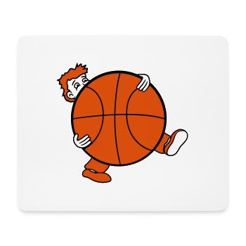 basketball sport club giant basket throw ball b - Mouse Pad (horizontal) - white - Front