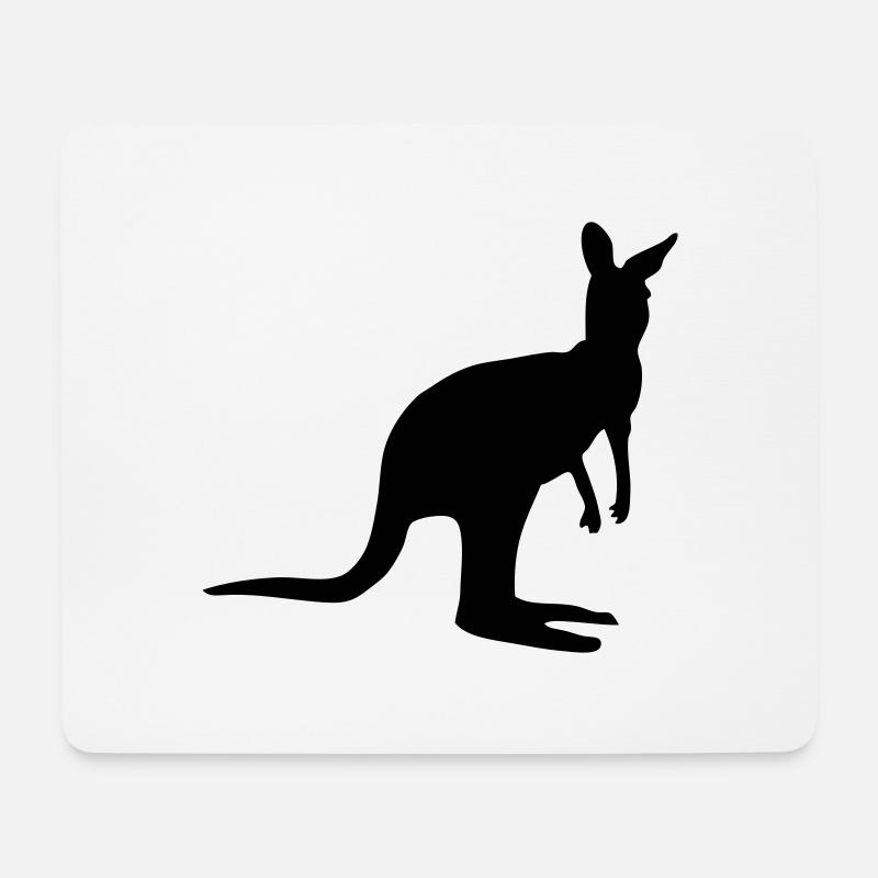 Känguru - Mousepad (Querformat) - Weiß