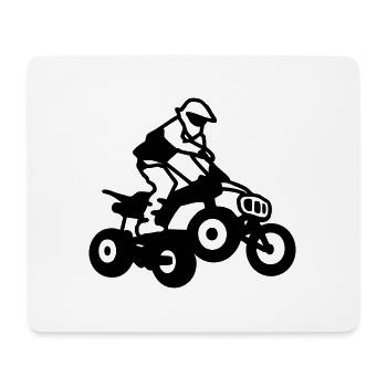 quad quadricycle - Tapis de souris (format paysage) - blanc - Devant