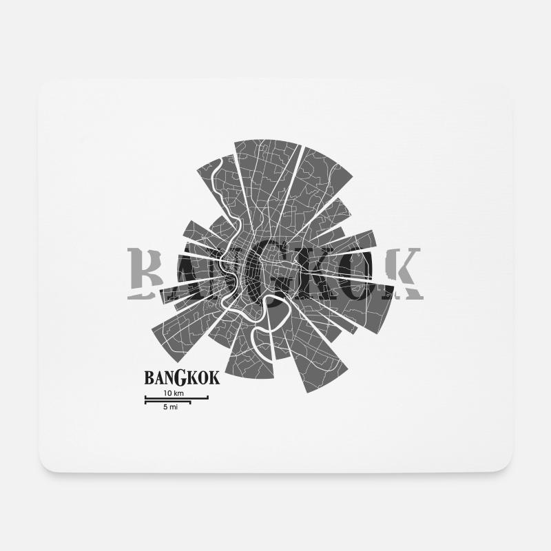 Bangkok Map - Mouse Pad (horizontal) - white