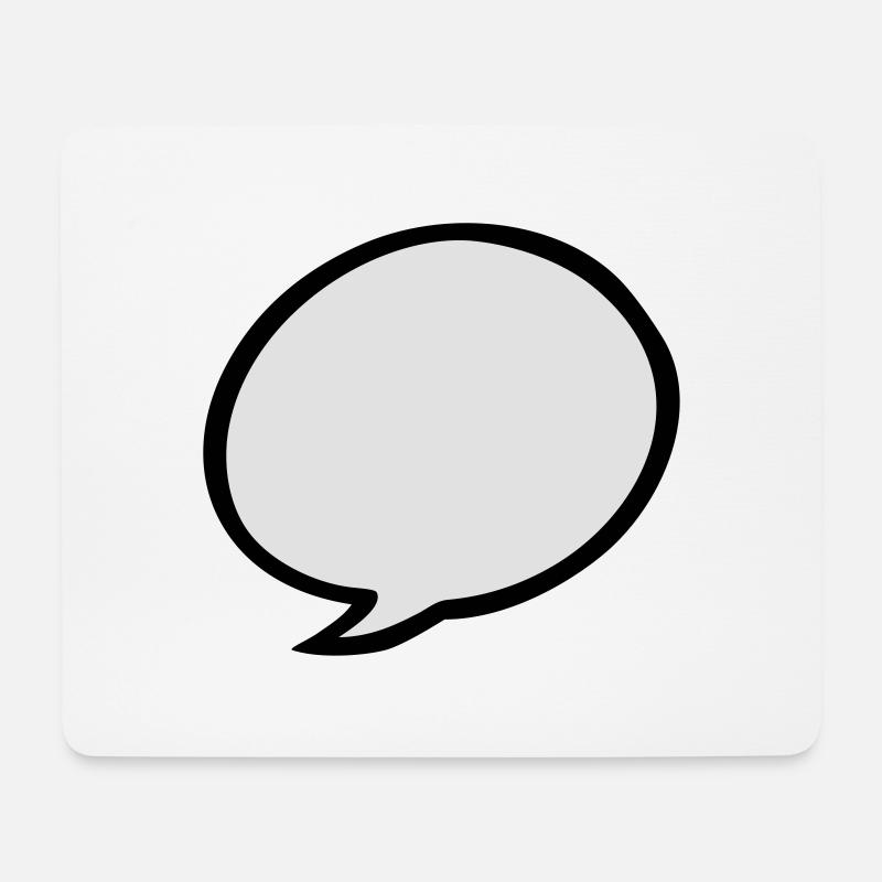 Sprechblase - Mousepad (Querformat) - Weiß