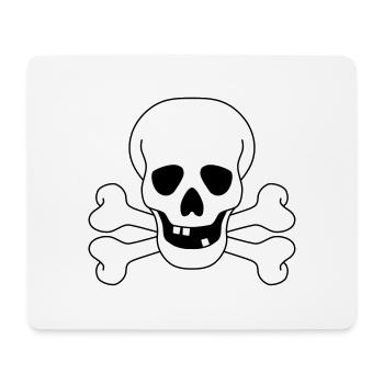 Totenkopf - Mousepad (Querformat) - Weiß - Vorne
