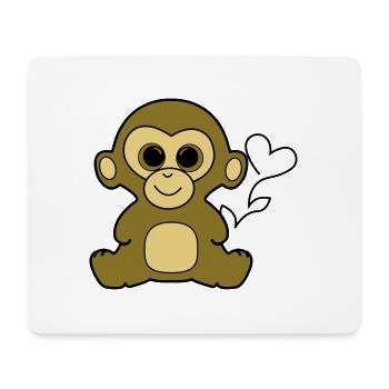 suesser_affe3 - Mousepad (Querformat) - Weiß - Vorne